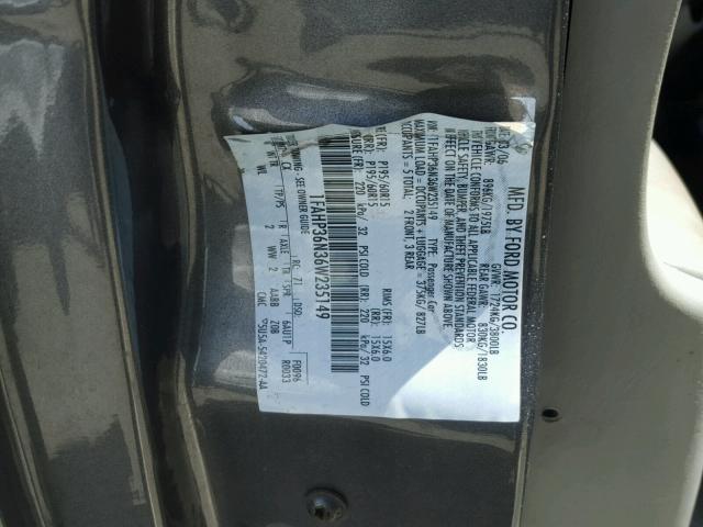 1FAHP36N36W235149 - 2006 FORD FOCUS ZXW GRAY photo 10