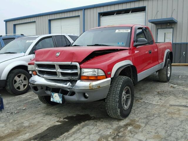 1B7GG23Y7VS180547 - 1997 DODGE DAKOTA RED photo 2