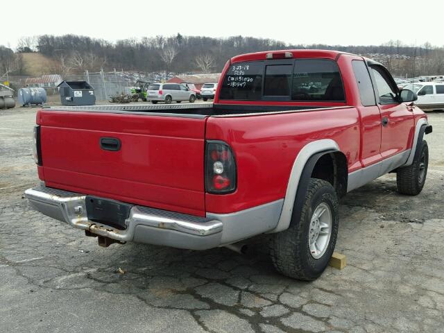 1B7GG23Y7VS180547 - 1997 DODGE DAKOTA RED photo 4