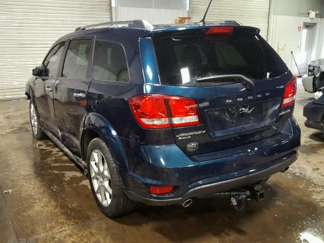 3C4PDDDG3ET304709 - 2014 DODGE JOURNEY LI BLUE photo 3