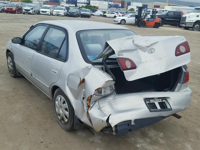 1NXBR12E51Z513392 - 2001 TOYOTA COROLLA CE GRAY photo 3