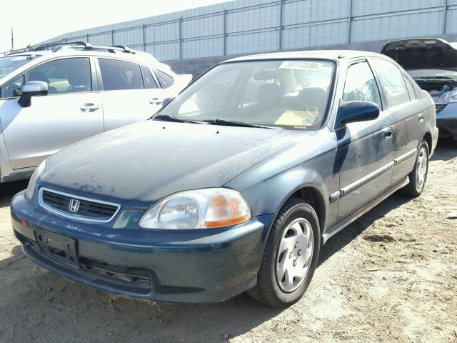 JHMEJ8543VS001392 - 1997 HONDA CIVIC EX GREEN photo 2