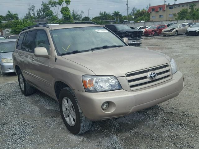 JTEGD21A060134176 - 2006 TOYOTA HIGHLANDER BEIGE photo 1