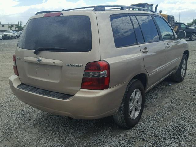 JTEGD21A060134176 - 2006 TOYOTA HIGHLANDER BEIGE photo 4