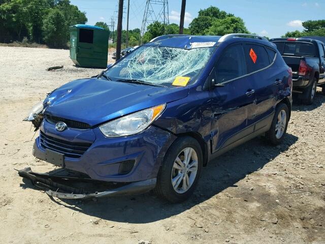 KM8JU3AC4AU080301 - 2010 HYUNDAI TUCSON BLUE photo 2