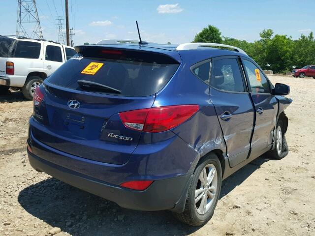 KM8JU3AC4AU080301 - 2010 HYUNDAI TUCSON BLUE photo 4