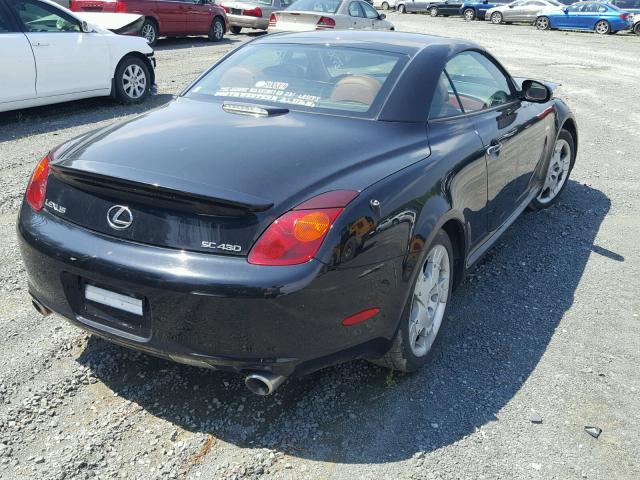 JTHFN48Y440058517 - 2004 LEXUS SC 430 BLACK photo 4