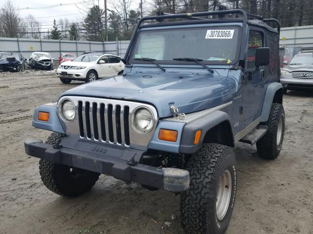 1J4FY29P7WP712224 - 1998 JEEP WRANGLER / TURQUOISE photo 2