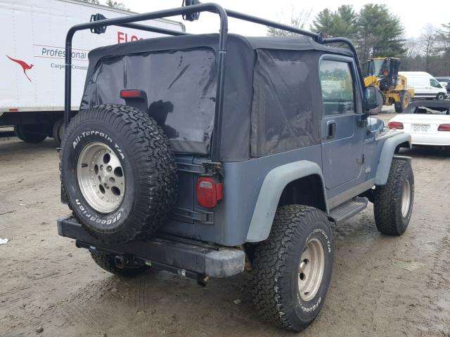 1J4FY29P7WP712224 - 1998 JEEP WRANGLER / TURQUOISE photo 4