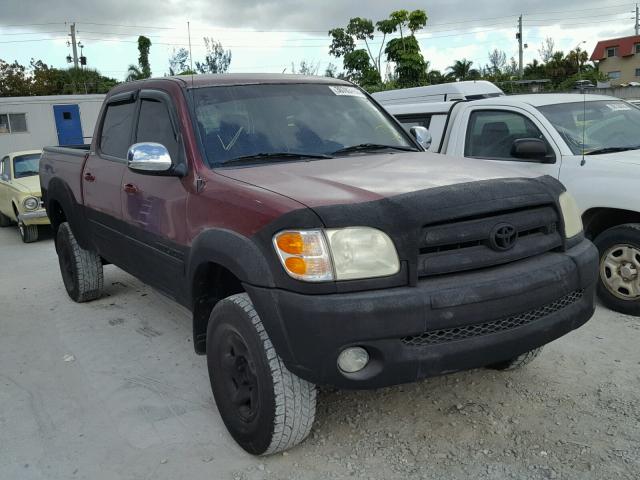 5TBDT44134S463040 - 2004 TOYOTA TUNDRA DOU RED photo 1