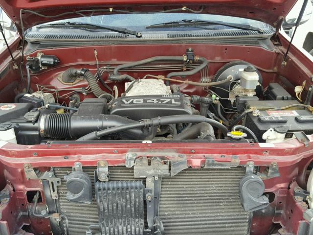 5TBDT44134S463040 - 2004 TOYOTA TUNDRA DOU RED photo 7