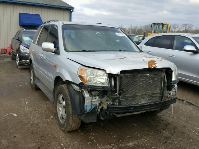 5FNYF18716B004903 - 2006 HONDA PILOT EX SILVER photo 1