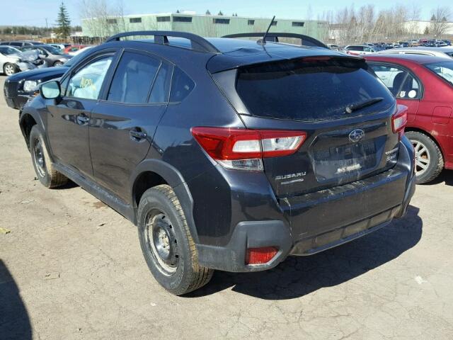 JF2GTAAC7JH241790 - 2018 SUBARU CROSSTREK BLACK photo 3