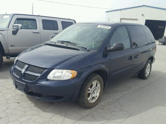 1D4GP45R14B511447 - 2004 DODGE CARAVAN BLUE photo 2