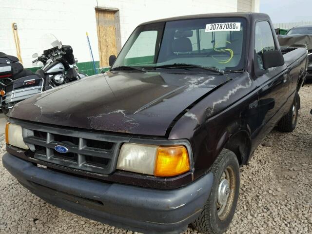 1FTCR10A9RUB74768 - 1994 FORD RANGER PURPLE photo 2