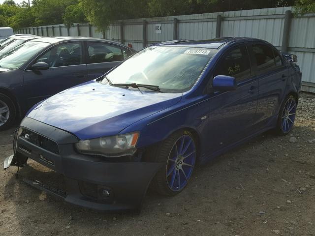 JA3AU86UX8U022916 - 2008 MITSUBISHI LANCER GTS BLUE photo 2