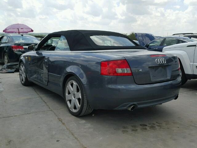 WUARL48H95K901298 - 2005 AUDI S4 QUATTRO GRAY photo 3