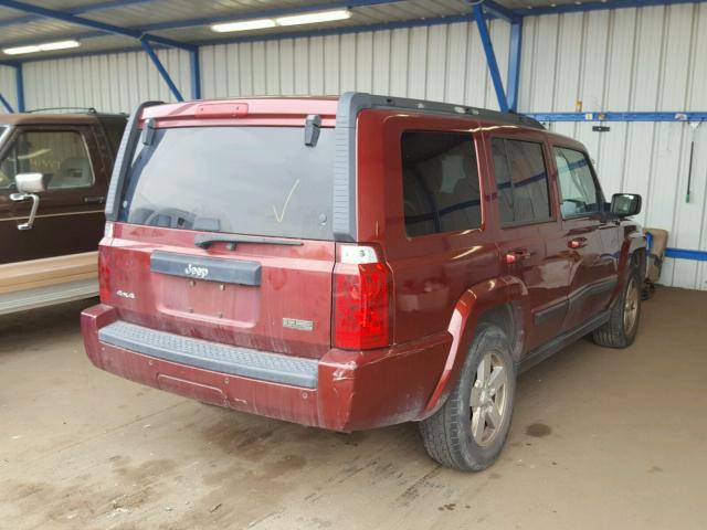 1J8HG48K17C546335 - 2007 JEEP COMMANDER MAROON photo 4