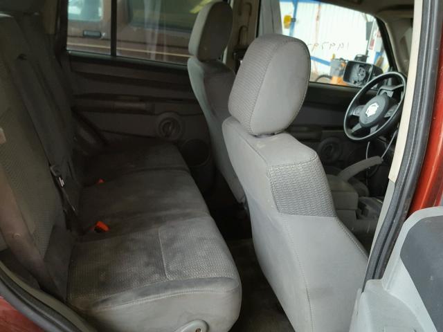 1J8HG48K17C546335 - 2007 JEEP COMMANDER MAROON photo 6