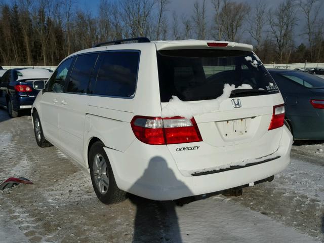 5FNRL38747B417960 - 2007 HONDA ODYSSEY EX WHITE photo 3