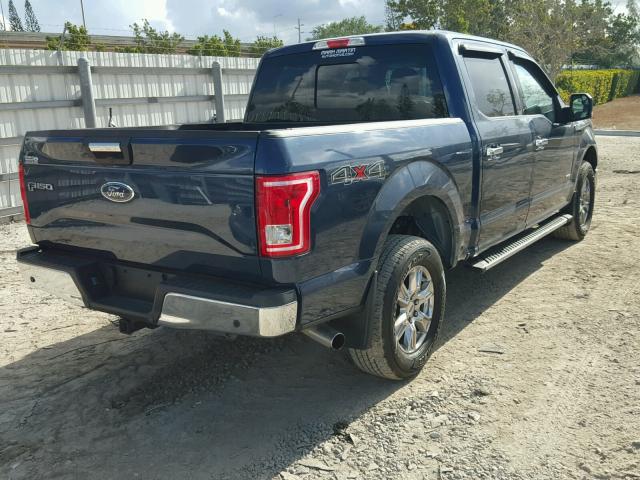 1FTEW1EG0FKE07698 - 2015 FORD F150 SUPER BLUE photo 4