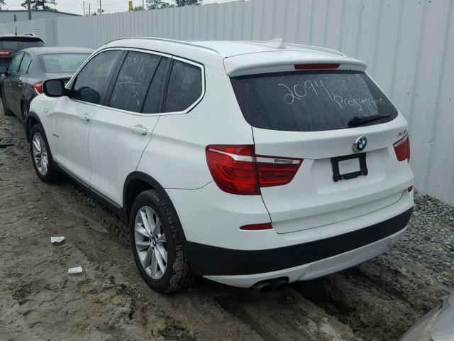 5UXWX9C58D0A27794 - 2013 BMW X3 XDRIVE2 WHITE photo 3