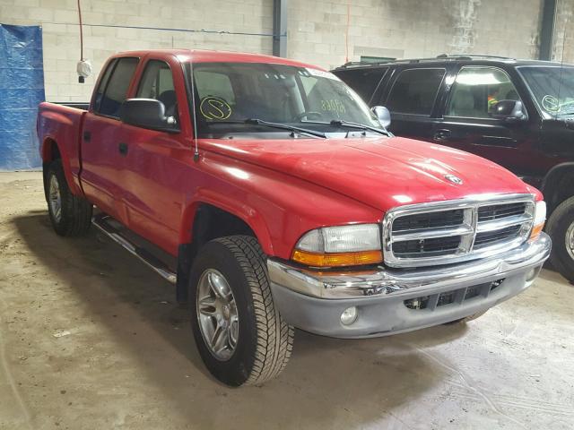 1D7HG48N44S691250 - 2004 DODGE DAKOTA QUA RED photo 1