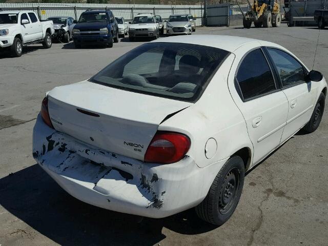 1B3ES26C73D236592 - 2003 DODGE NEON SE WHITE photo 4