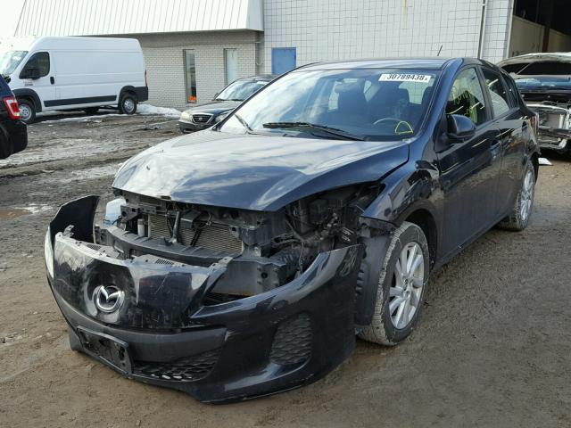 JM1BL1L79D1723201 - 2013 MAZDA 3 I BLACK photo 2