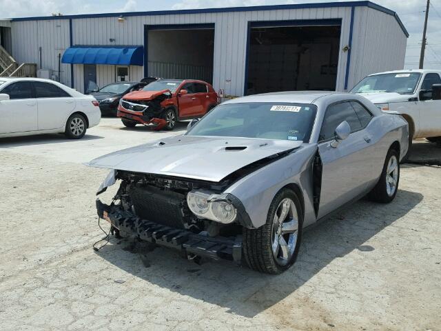 2C3CDYBT3DH608009 - 2013 DODGE CHALLENGER SILVER photo 2