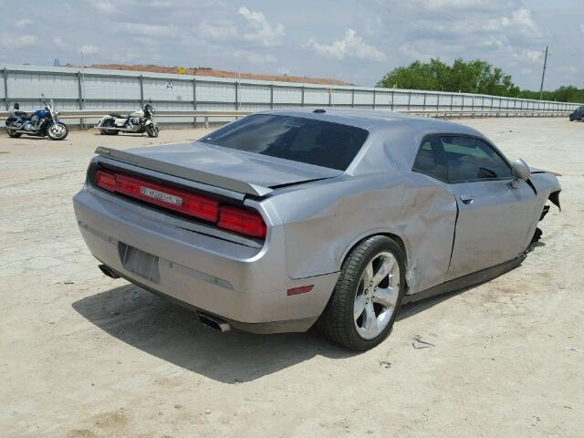 2C3CDYBT3DH608009 - 2013 DODGE CHALLENGER SILVER photo 4