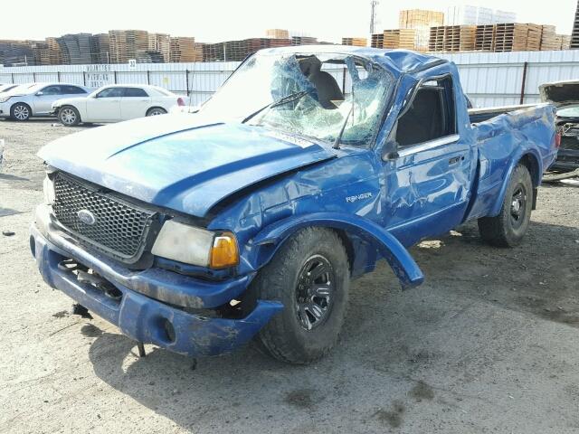 1FTYR10U91PA99749 - 2001 FORD RANGER BLUE photo 2