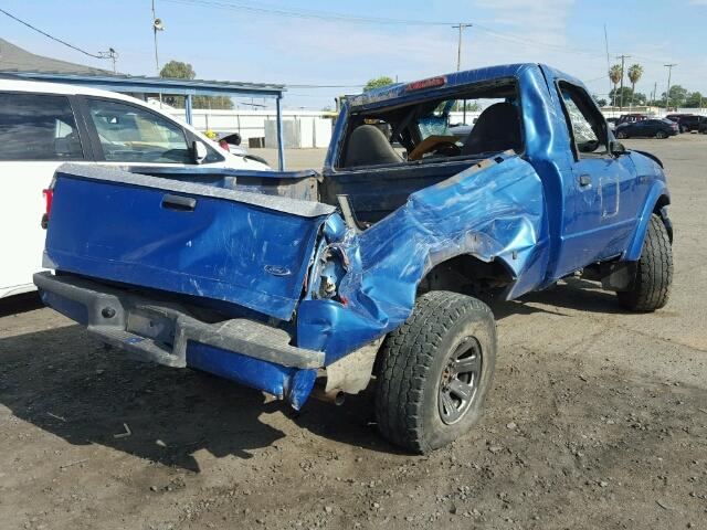 1FTYR10U91PA99749 - 2001 FORD RANGER BLUE photo 4