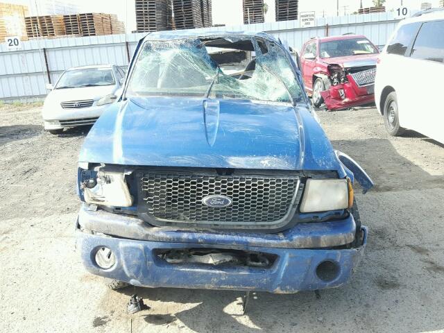 1FTYR10U91PA99749 - 2001 FORD RANGER BLUE photo 9