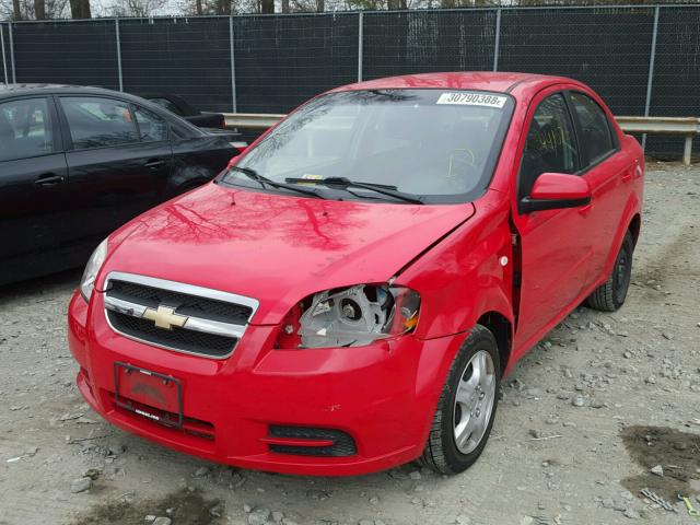 KL1TD56647B055180 - 2007 CHEVROLET AVEO BASE RED photo 2