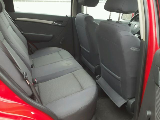 KL1TD56647B055180 - 2007 CHEVROLET AVEO BASE Kırmızı fotoğraf 6