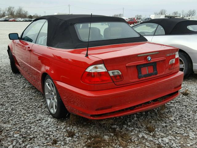 WBABS33412PG86868 - 2002 BMW 325 CI RED photo 3