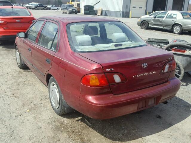 2T1BR12E0YC334897 - 2000 TOYOTA COROLLA VE MAROON photo 3