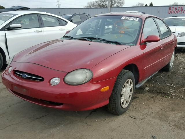 1FAFP52U6WG212104 - 1998 FORD TAURUS LX RED photo 2