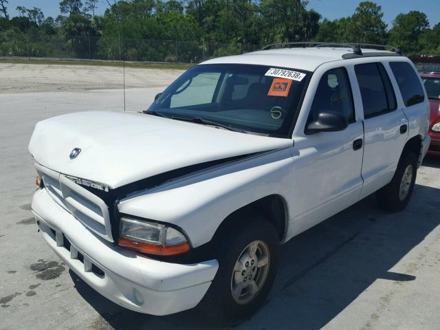 1B4HR28N51F573007 - 2001 DODGE DURANGO WHITE photo 2