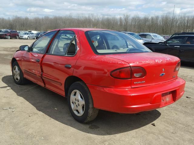 1G1JC524X27372067 - 2002 CHEVROLET CAVALIER B RED photo 3