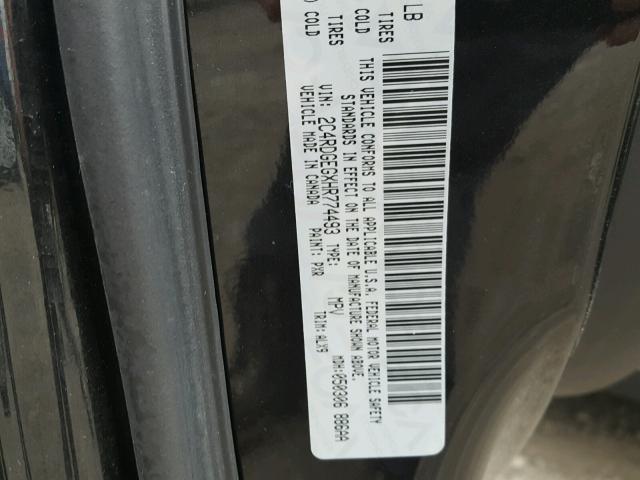 2C4RDGEGXHR774493 - 2017 DODGE GRAND CARA GRAY photo 10