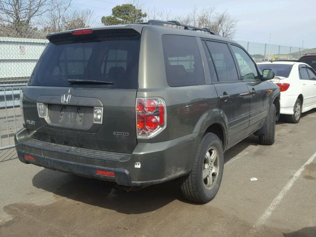 2HKYF18686H509183 - 2006 HONDA PILOT EX GREEN photo 4