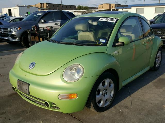 3VWCK21C33M425481 - 2003 VOLKSWAGEN NEW BEETLE GREEN photo 2