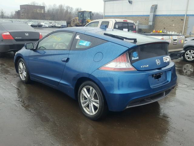 JHMZF1C45CS002568 - 2012 HONDA CR-Z BLUE photo 3