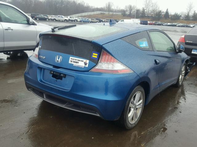 JHMZF1C45CS002568 - 2012 HONDA CR-Z BLUE photo 4