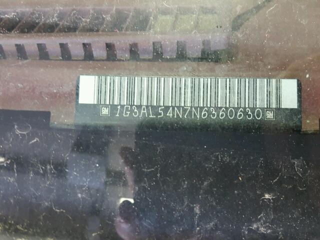 1G3AL54N7N6360630 - 1992 OLDSMOBILE CUTLASS CI 白色 照片 10