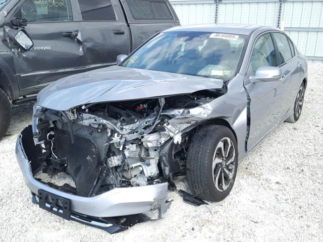 1HGCR2F92HA066433 - 2017 HONDA ACCORD EXL GRAY photo 2