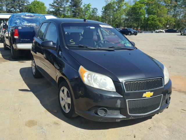 KL1TD66E69B619864 - 2009 CHEVROLET AVEO LS BLACK photo 1