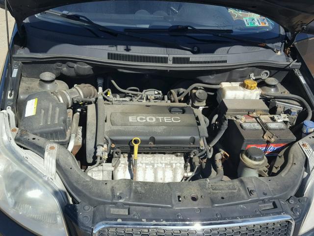 KL1TD66E69B619864 - 2009 CHEVROLET AVEO LS BLACK photo 7